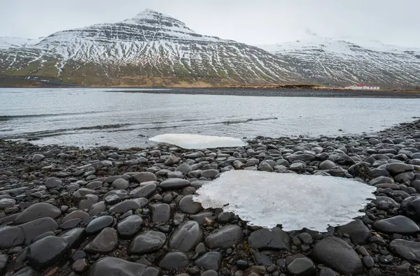 Paysage Dans Fjord Est Islande Saison Hivernale Islande Orientale Qui — Photo
