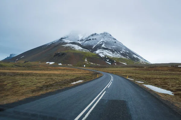 Красивый Пейзаж Вдоль Дороги Исландии Исландия Страна Резких Контрастов Место — стоковое фото