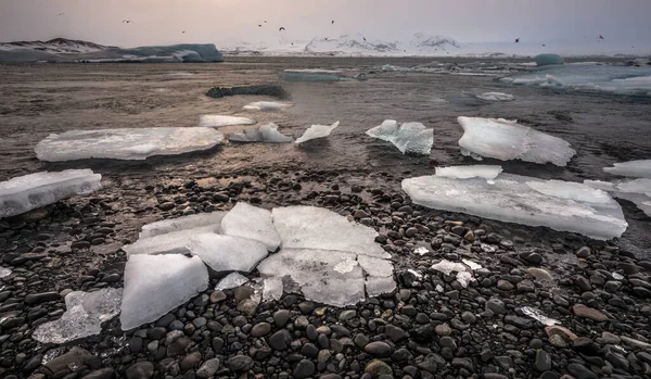 Ledovcová Laguna Jokulsarlon Velké Ledovcové Jezero Jihovýchodě Islandu Okraji Národního — Stock fotografie