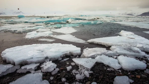 Ledovcová Laguna Jokulsarlon Velké Ledovcové Jezero Jihovýchodě Islandu Okraji Národního — Stock fotografie