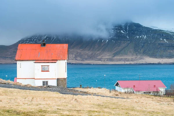 Дом Скандинавском Стиле Восточном Побережье Исландии — стоковое фото