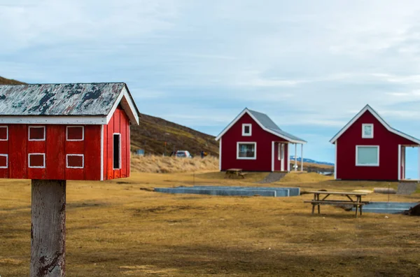Dom Stylu Skandynawskim Mieście Eskifjordur Obwód Wschodni Islandii — Zdjęcie stockowe