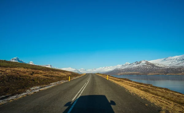 Красивый Пейзаж Вдоль Дороги Исландии — стоковое фото