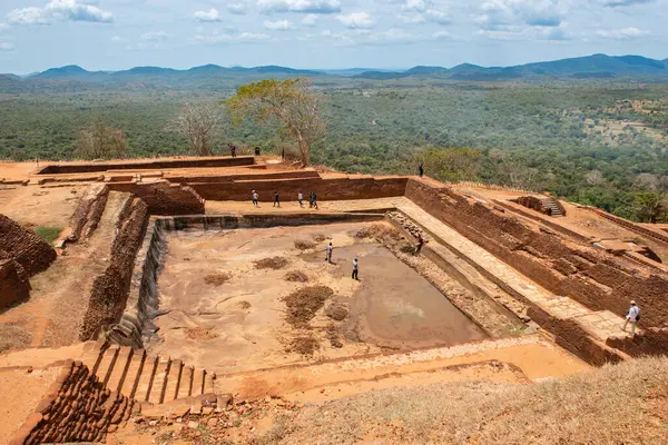 Sigiriya Srí Lanka Augusztus 2019 Turisztikai Látogatás Elhagyott Palota Király Stock Fotó
