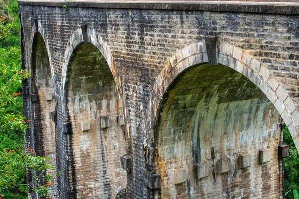 Вид Nine Arch Bridge Живописное Место Элле Шри Ланка Элла Лицензионные Стоковые Фото