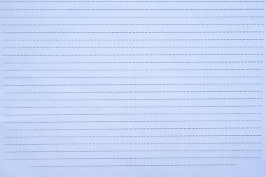 Boş defter sayfasının tam kare görüntüsü. Not almak gibi amaçlar için sıklıkla yönetilen ve kullanılan bir kitap ya da kağıt yığını.