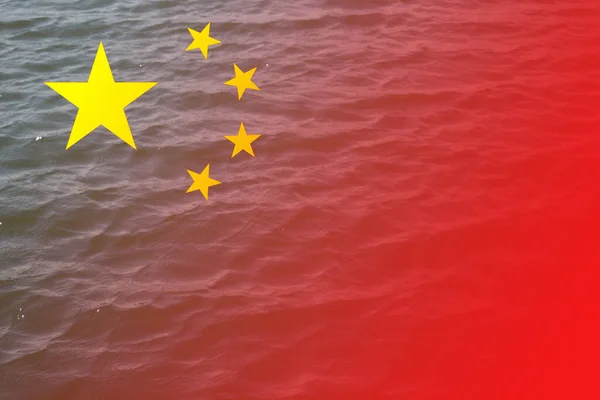 Διαδηλώνει Την Κινεζική Σημαία Κινέζικα Ακίνητα Και Κρίση Χρέους Μηδενική — Φωτογραφία Αρχείου