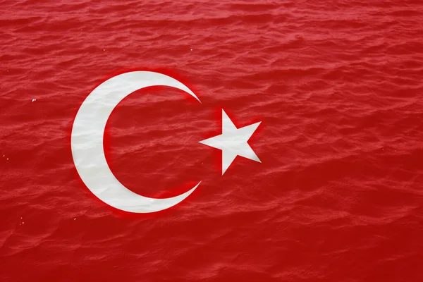 トルコ地震 2023年2月6日 追悼の旗だ トルコの地震の震源地 トルコのために トルコの国旗の明るい背景 — ストック写真