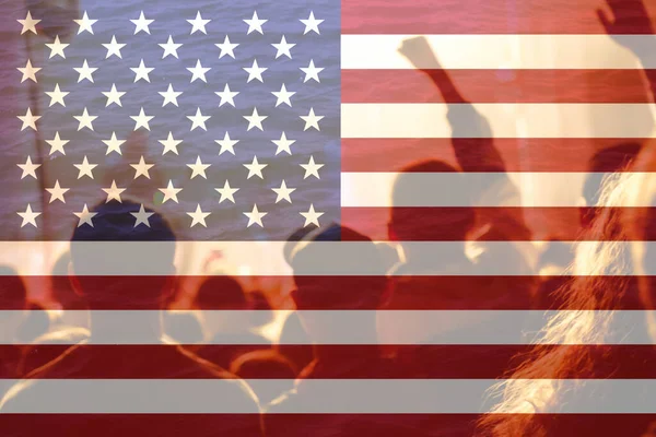 Протесты Сша Фон Флага Сша Американский Флаг День Памяти Июля — стоковое фото