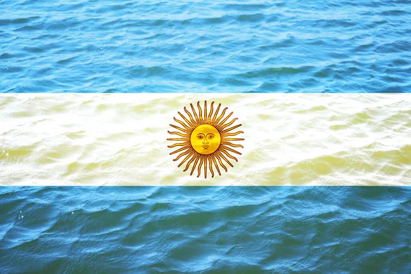 Oryginalna Prosta Flaga Argentyny Baner Projektowania — Zdjęcie stockowe