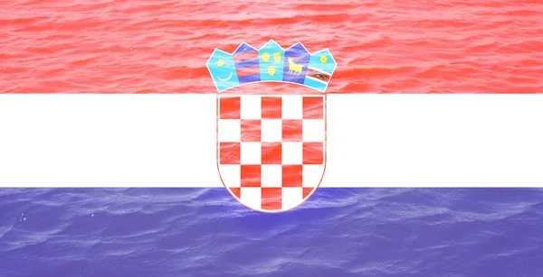 Flag Croatia Croatia Flag Waving Wind — Stock Photo, Image