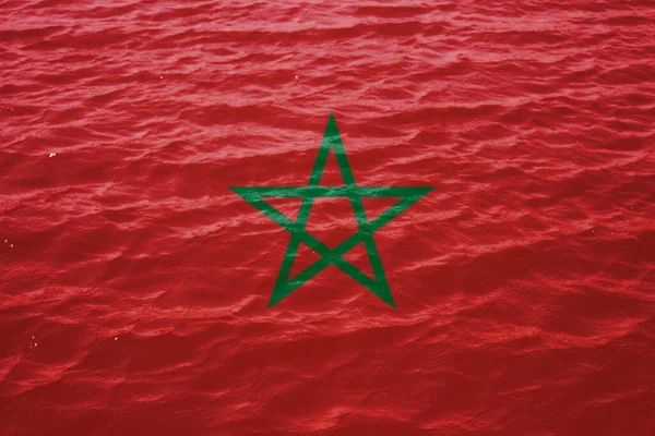 background of morocco flag. Morocco national flag waving. Banner for design.