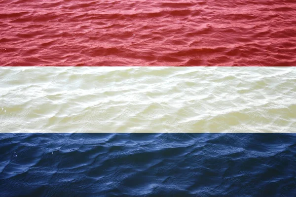Zwaaiende Vlag Van Nederland Nationaal Symbool Van Land Staat — Stockfoto