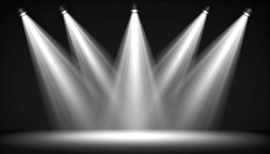 Işıklı spot ışıkları. vektör illüstrasyonu