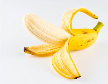 Beyaz arkaplanda izole muzlar