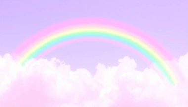 Gökyüzünde gökkuşağı.