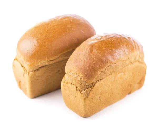 可口的黑麦面包 白色背景上孤立 — 图库照片
