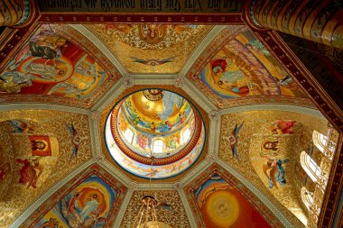 Pochaev Lavra, Ukrayna: Ortodoks kilisesinde İncil resimli fresk.