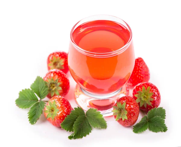 Jelly Strawberry White Background — Stock Photo, Image