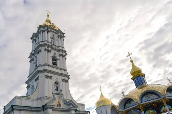 Szent Dormition Pochaev Lavra Ukrajnában Keresztény Ortodox Építészeti Komplexum Kolostor Stock Kép