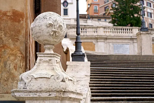 Испанская Лестница Площади Испании Церковь Тринита Монти Риме Италия Лицензионные Стоковые Фото