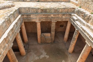 Arkeolojik park Paphos, Kıbrıs UNESCO Dünya Miras Listesi içinde kralların mezarları.