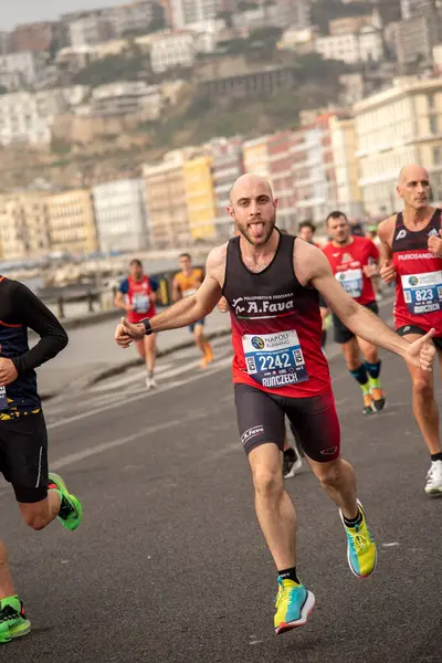 Media Maratón Nápoles Del Febrero 2023 Italia — Foto de Stock