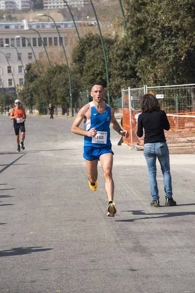 Χιλιόμετρα Marathon Campi Flegrei Έκδοση Νάπολη Μαρτίου 2023 Ιταλία — Φωτογραφία Αρχείου