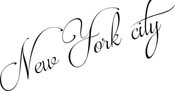 Illustration Für Textzeichen New York City Auf Weißem Hintergrund — Stockvektor