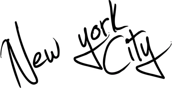 Illustration Für Textzeichen New York City Auf Weißem Hintergrund — Stockvektor