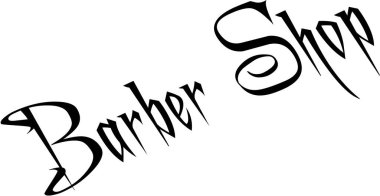 Berber dükkanlarının ve kuaförlerin özünü yakalayan zarif el yazısı tabela ve markalaşma çabalarını geliştirmek için mükemmel.