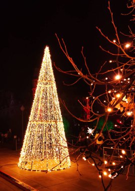 Barselona 'da Noel ışıkları gösterimi (İspanya)