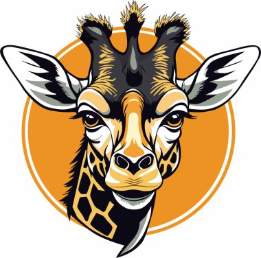 Eşsiz desenli bir palto sergileyen bir zürafanın kafası..