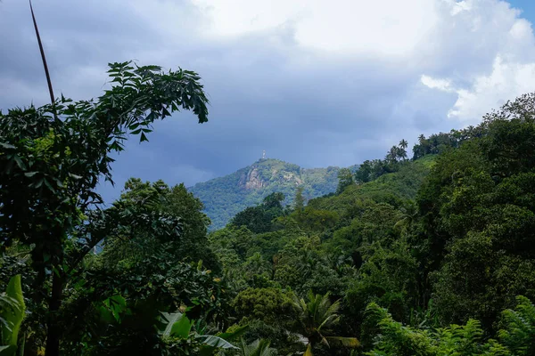 Kuzey Tayland 'daki büyük dumanlı dağların üzerinde sis, Sri Lanka' daki doğal manzara