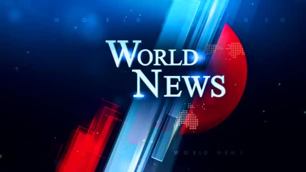 World News Rendering Bakgrund Perfekt För Alla Typer Nyheter Eller — Stockvideo