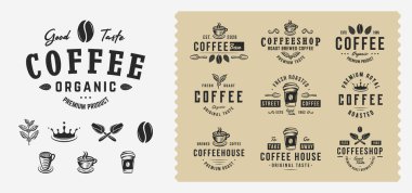 Kafe logosu şablonu. vektör illüstrasyonu