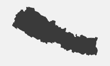 Nepal haritasının silueti