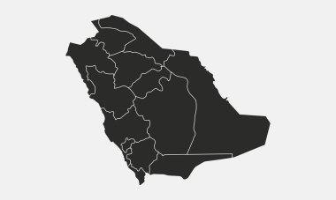 Suudi Arabistan harita vektör çizim