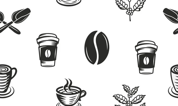 Kahve Kahve Fasulye Sıcak Içecek Içecek Içecek Restoran Siyah Glyph — Stok Vektör