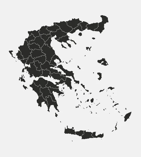 Силует Карті Греції — стоковий вектор