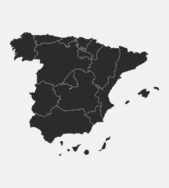 Ισπανία Χάρτη Διανυσματική Απεικόνιση — Διανυσματικό Αρχείο