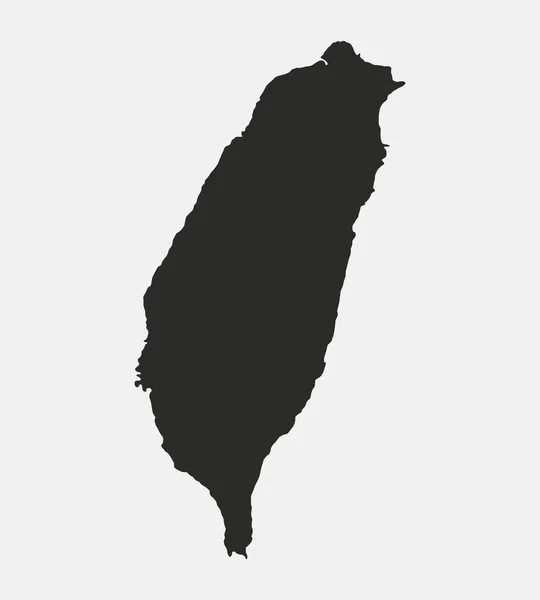 Σιλουέτα Του Χάρτη Της Ταϊβάν — Διανυσματικό Αρχείο