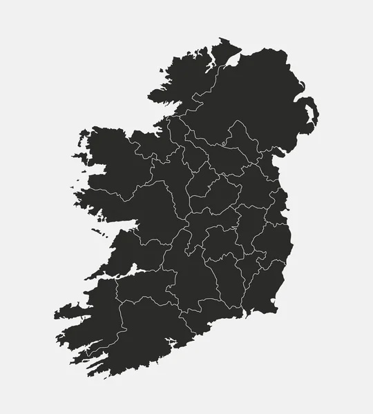Σιλουέτα Του Χάρτη Της Ιρλανδίας — Διανυσματικό Αρχείο