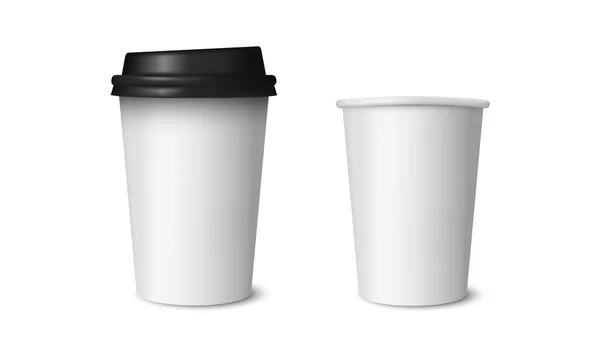 Kahve Kağıdı Şablonu Beyaz Arka Planda Izole Edilmiş Kahve Fincanı Telifsiz Stok Vektörler