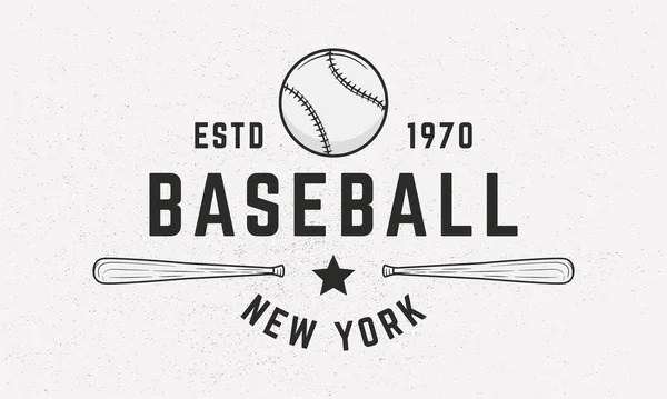 Beyzbol Logosu Poster Şablonu Beyzbol Topu Yarasalar Beyaz Arka Planda Telifsiz Stok Illüstrasyonlar