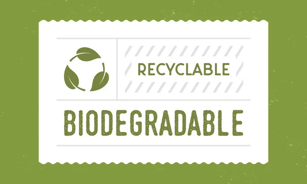 Biodégradable Modèle Étiquette Vintage Eco Bio Produit Design Emballage Vintage Vecteur En Vente