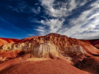 Kil ve kumdan dağlar.