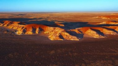 Kazakhstan, Chalk mountains Aerial view HD