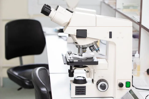 Medical microscope for the study of biological material.