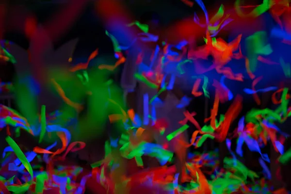 Strisce Coriandoli Sfocati Multicolori Sfondo Festivo — Foto Stock